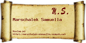 Marschalek Samuella névjegykártya
